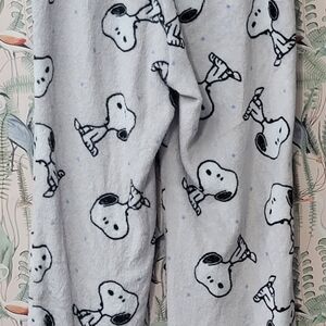 Peanuts Snoopy Pajama Bottoms - Light Gray